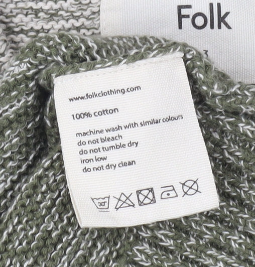 Folk Women's Multicoloured Mock Neck Pullover Jumper Size 10