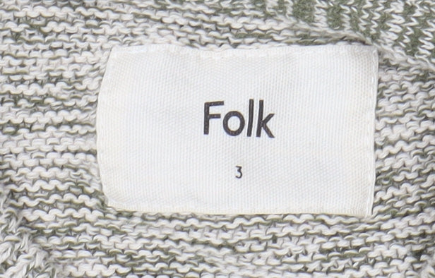 Folk Women's Multicoloured Mock Neck Pullover Jumper Size 10