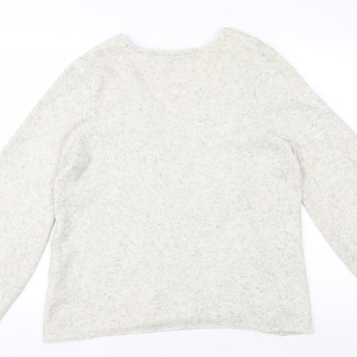French Connection Women's Ivory V-Neck Pullover XS