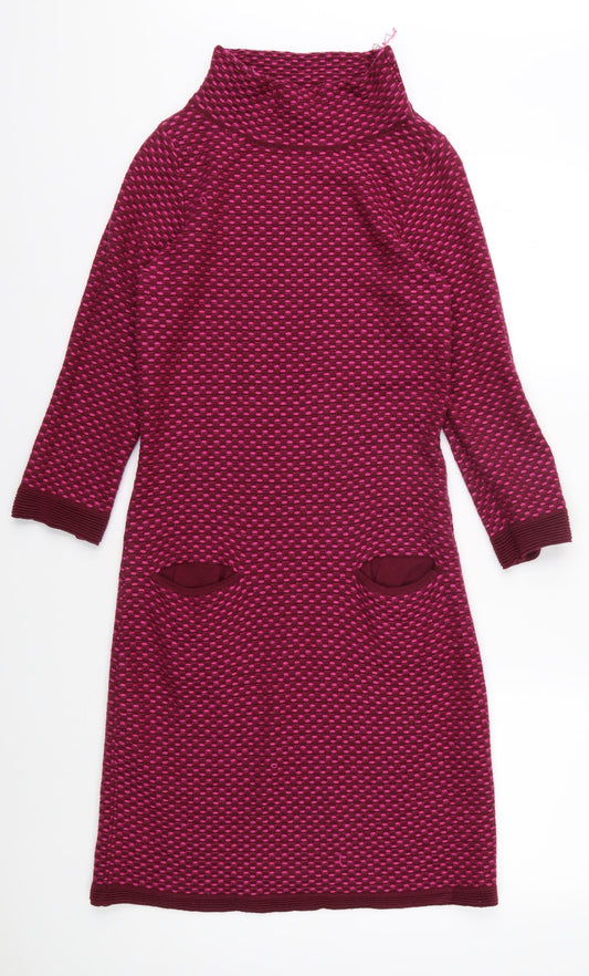 Boden Women's Pink Knit Shift Dress Size 10