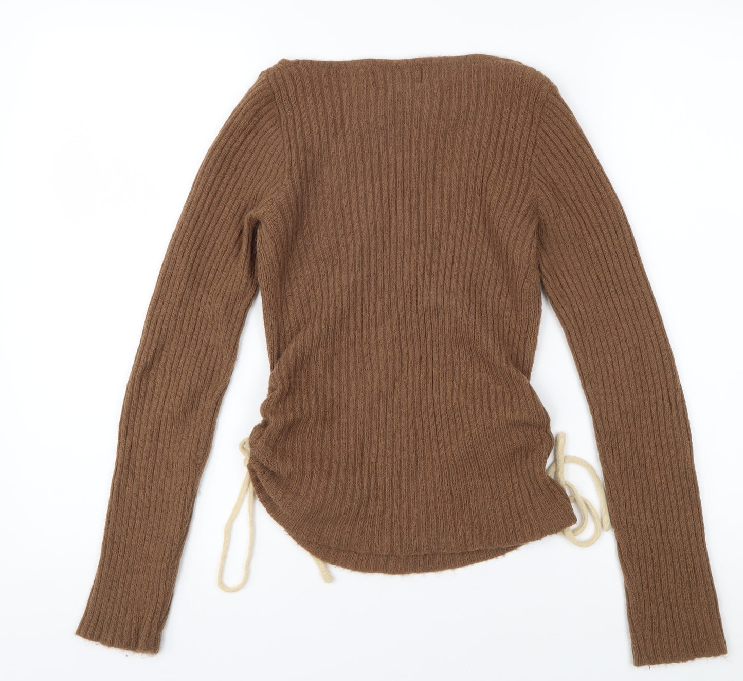 Cider Women's Brown V-Neck Pullover Jumper M