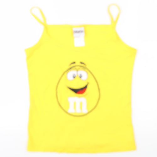 M&M's Women's Yellow Camisole Tank Top L