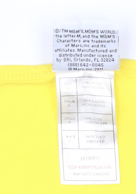 M&M's Women's Yellow Camisole Tank Top L