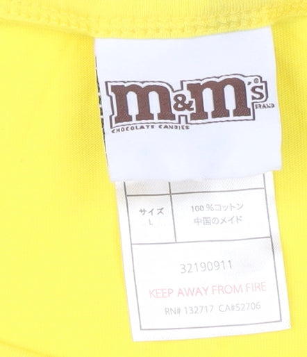 M&M's Women's Yellow Camisole Tank Top L
