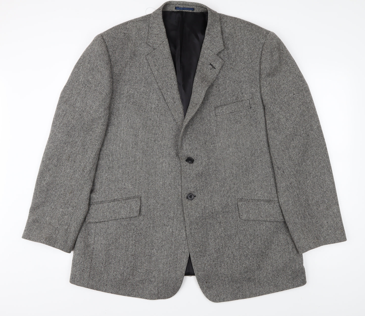 Brook Taverner Men's Grey Tweed Blazer, 48S, Business Casual