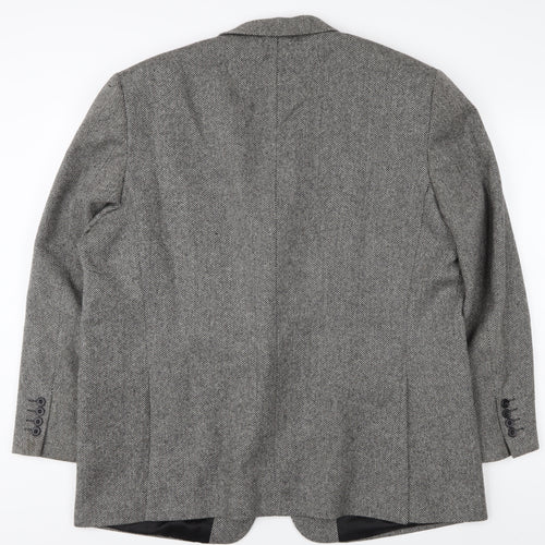 Brook Taverner Men's Grey Tweed Blazer, 48S, Business Casual