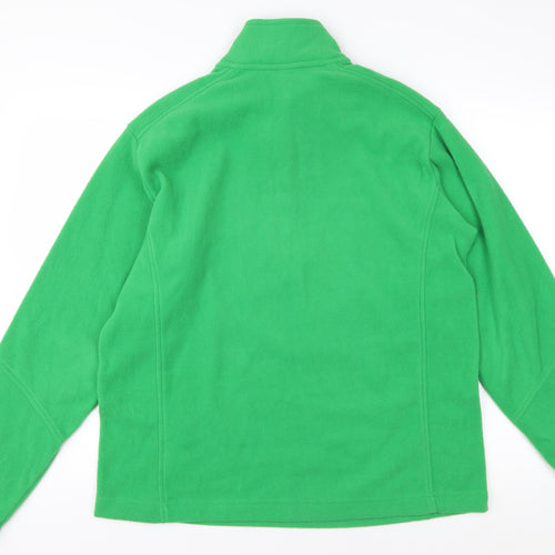 Lands' End Men's Green 1/2 Zip Sweatshirt M Fleece