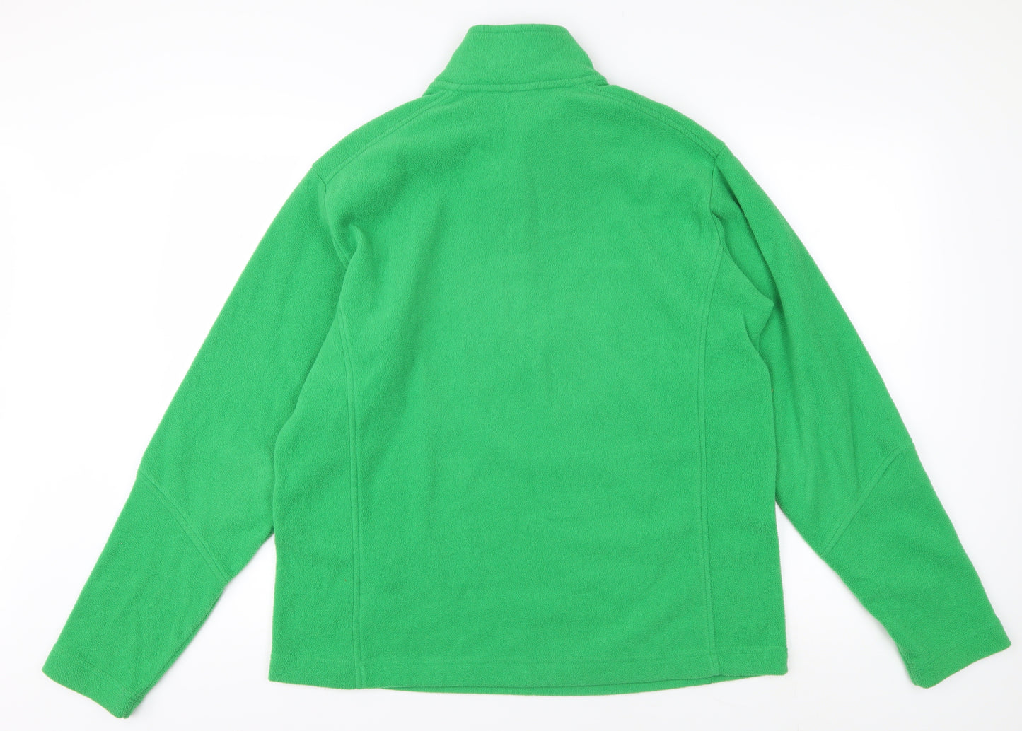 Lands' End Men's Green 1/2 Zip Sweatshirt M Fleece