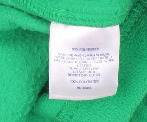 Lands' End Men's Green 1/2 Zip Sweatshirt M Fleece