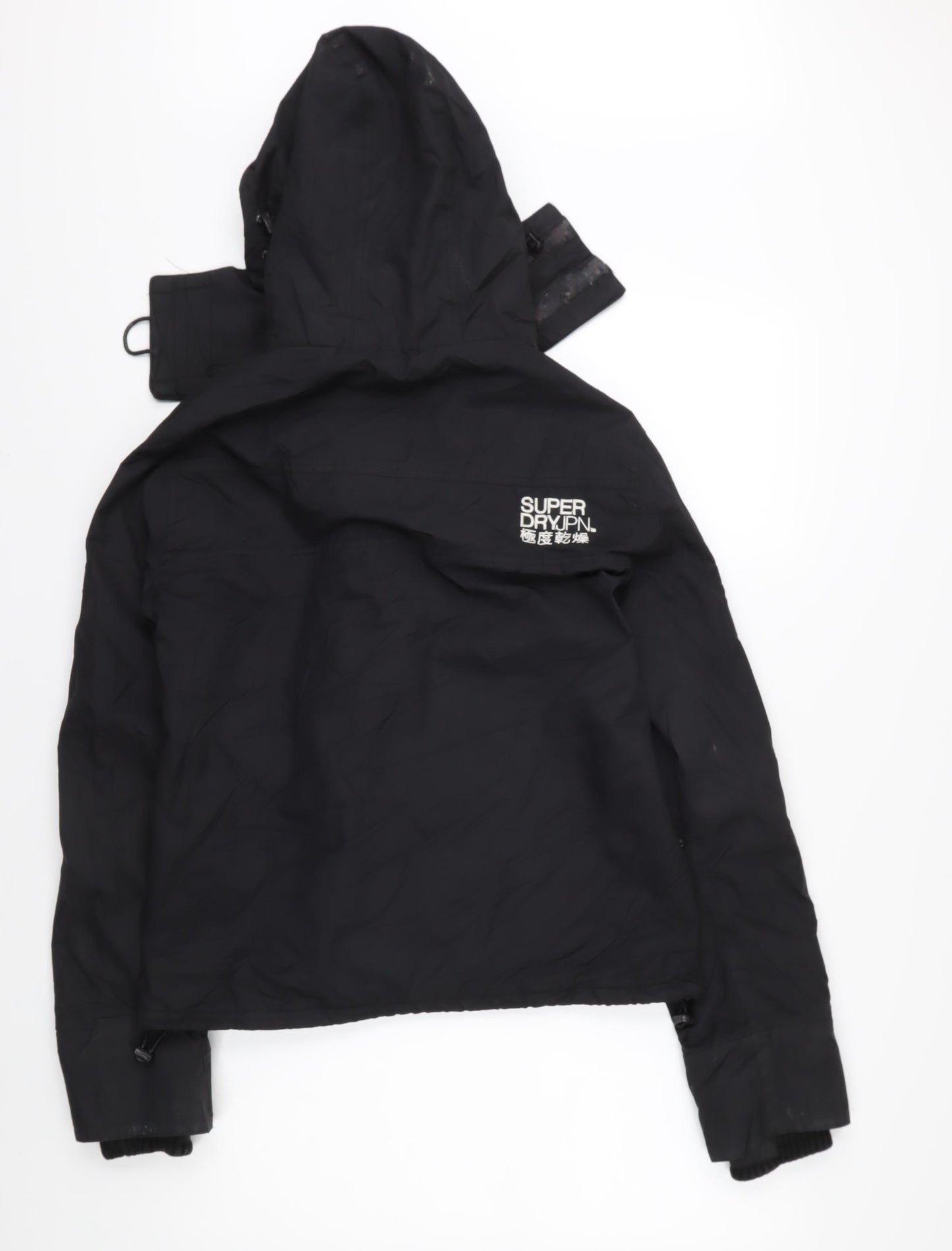 Superdry Men's Black Hooded Windbreaker Jacket L