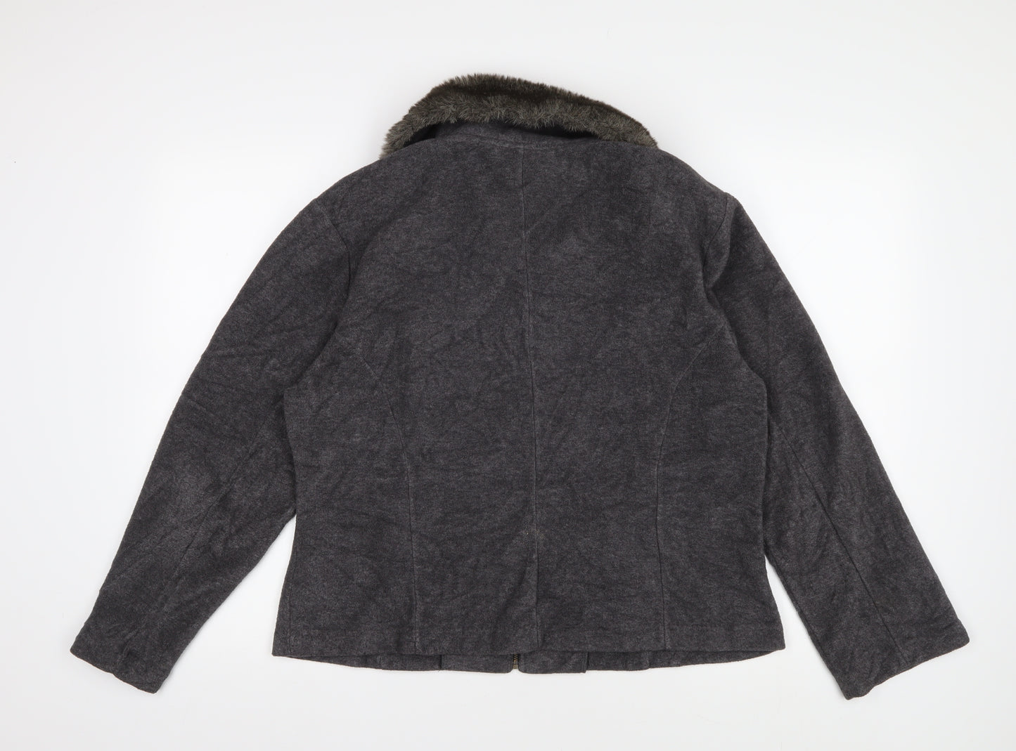 Alex & Co. Women's Grey Wool Short Jacket