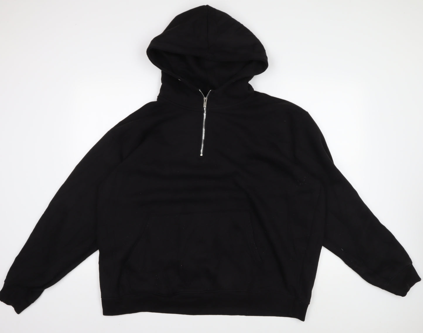 boohooMAN Men's Black Pullover Hoodie 2XL