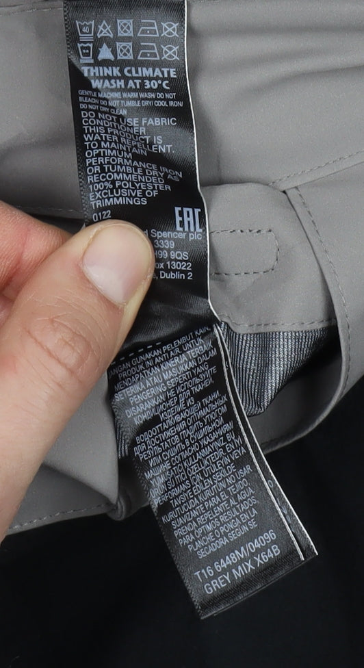 Marks and Spencer Men's Grey Waterproof Rain Coat 4XL