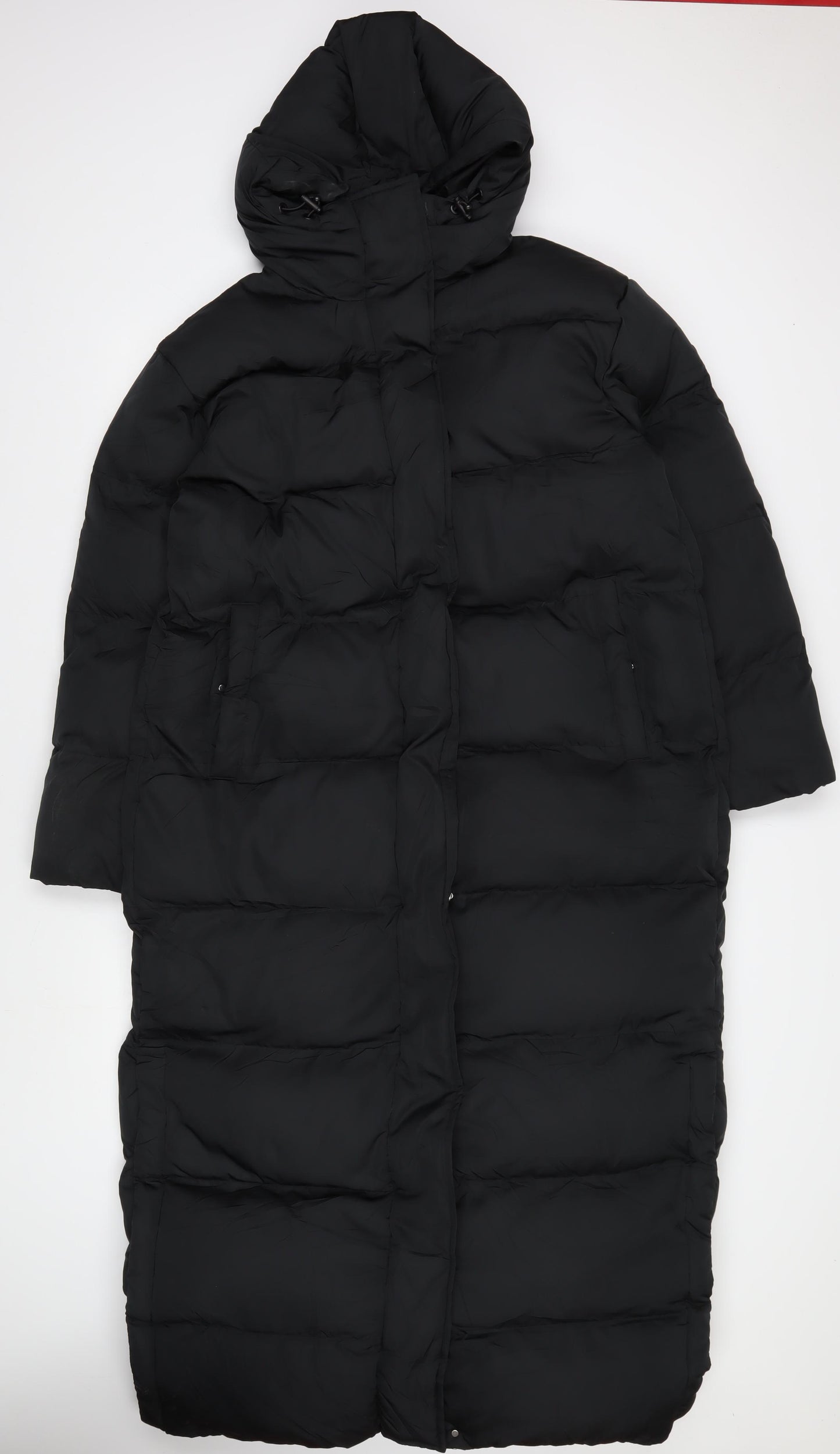 Superdry Women's Black Long Puffer Jacket Size 10