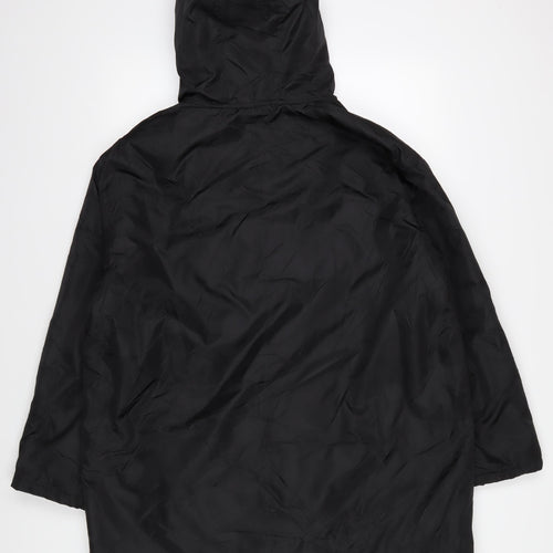 ASOS Women's Black Hooded Parka Jacket, Size 8
