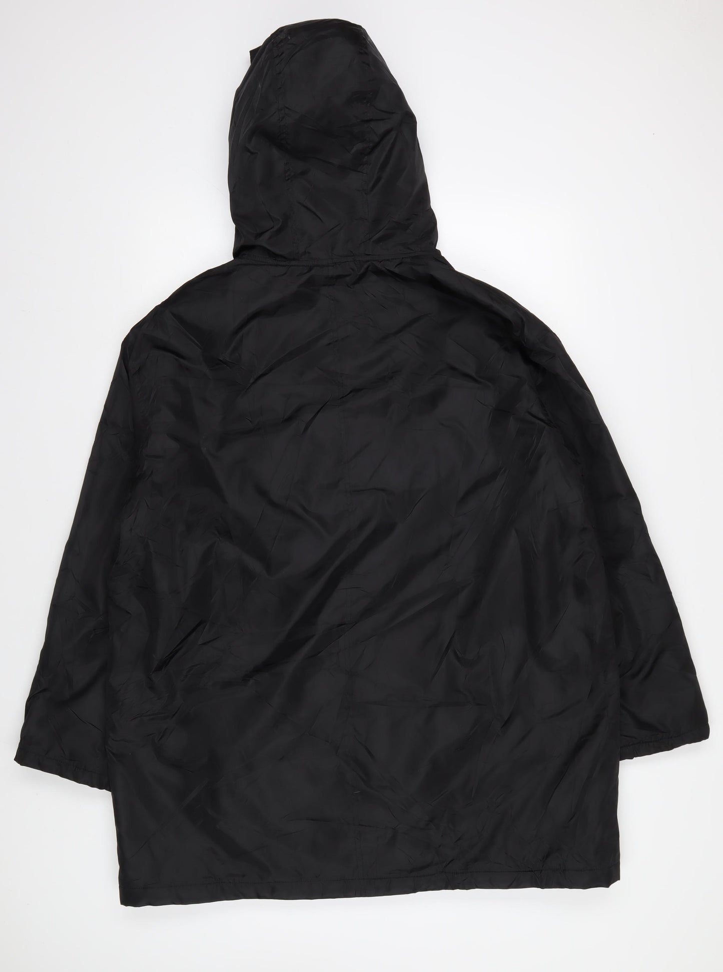 ASOS Women's Black Hooded Parka Jacket, Size 8