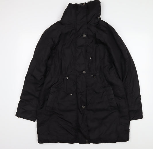 Planet Women’s Black Long Parka Coat Size 12