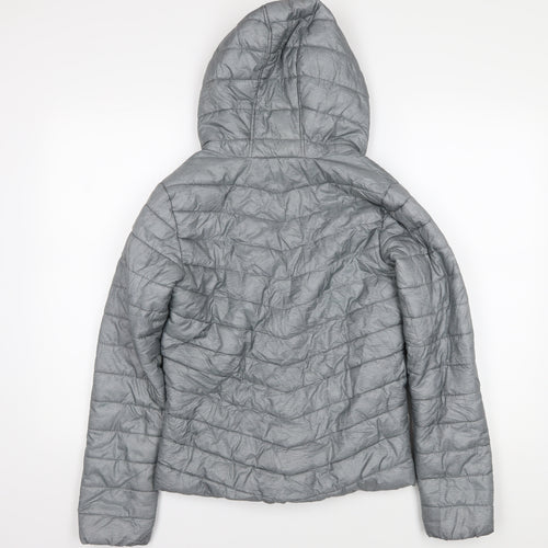 C&A Girls Grey Hooded Puffer Jacket 14 Years