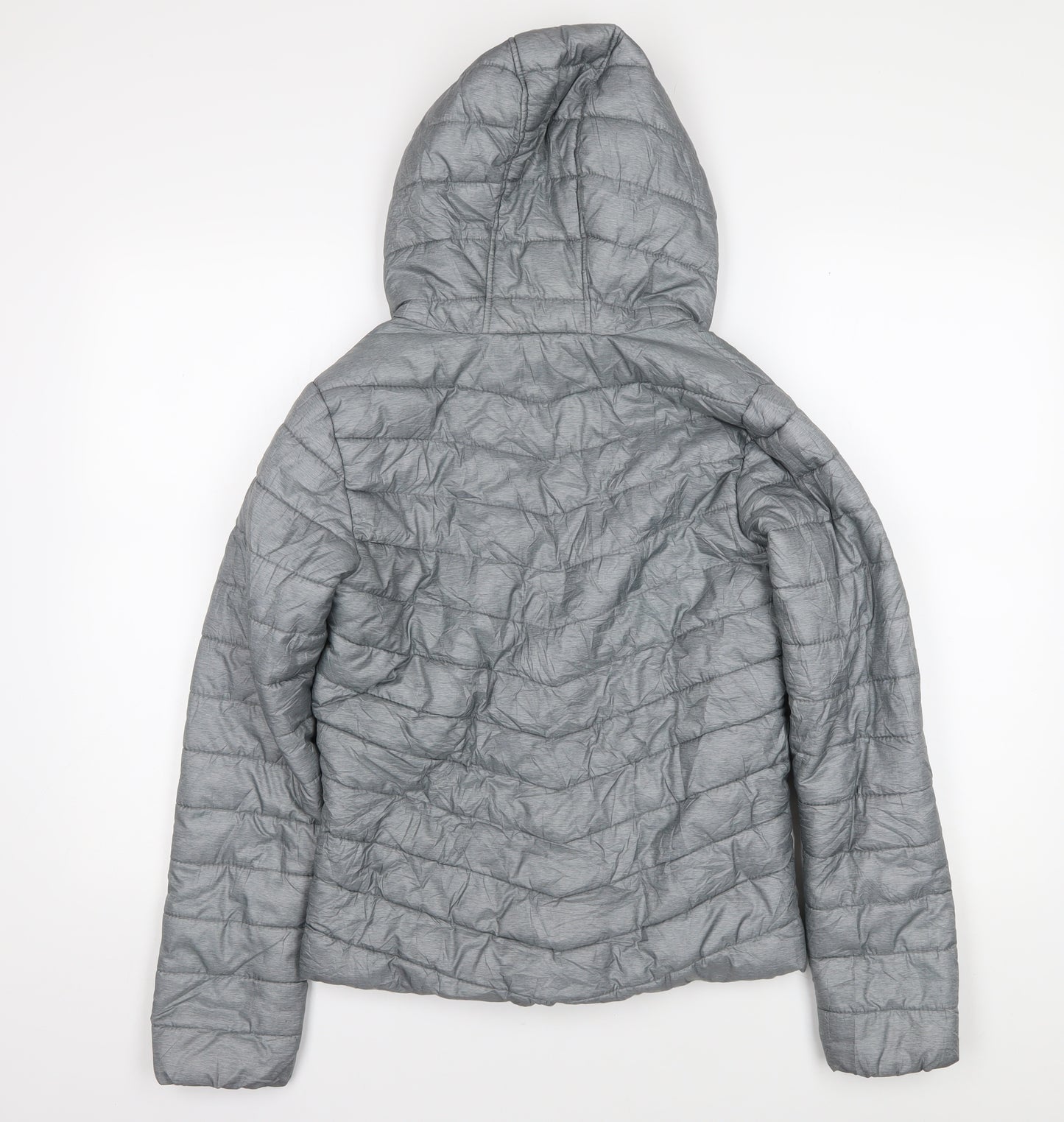 C&A Girls Grey Hooded Puffer Jacket 14 Years