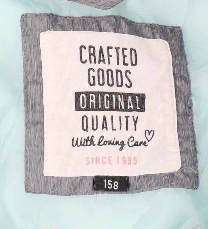 C&A Girls Grey Hooded Puffer Jacket 14 Years