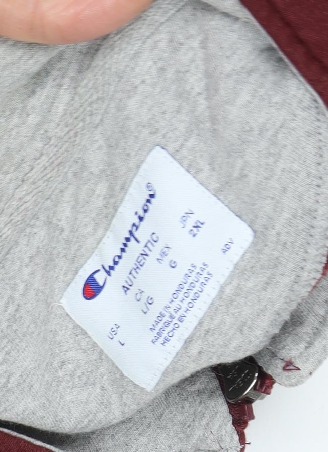 Champion Men's Red 1/4 Zip Sweatshirt XL