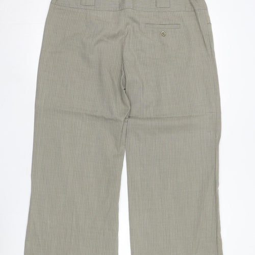 Betty Jackson Black Women’s Grey Wide-Leg Trousers, Size 14