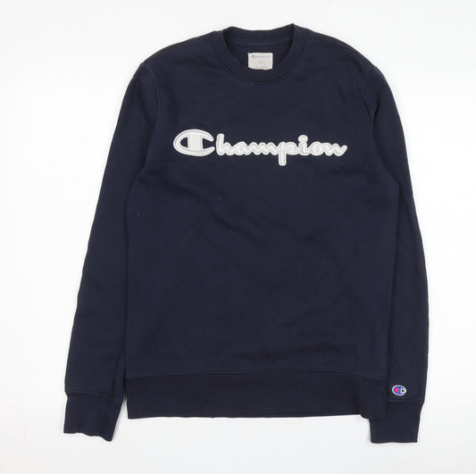 Champion Men's Blue Pullover Sweatshirt, S, Crew Neck