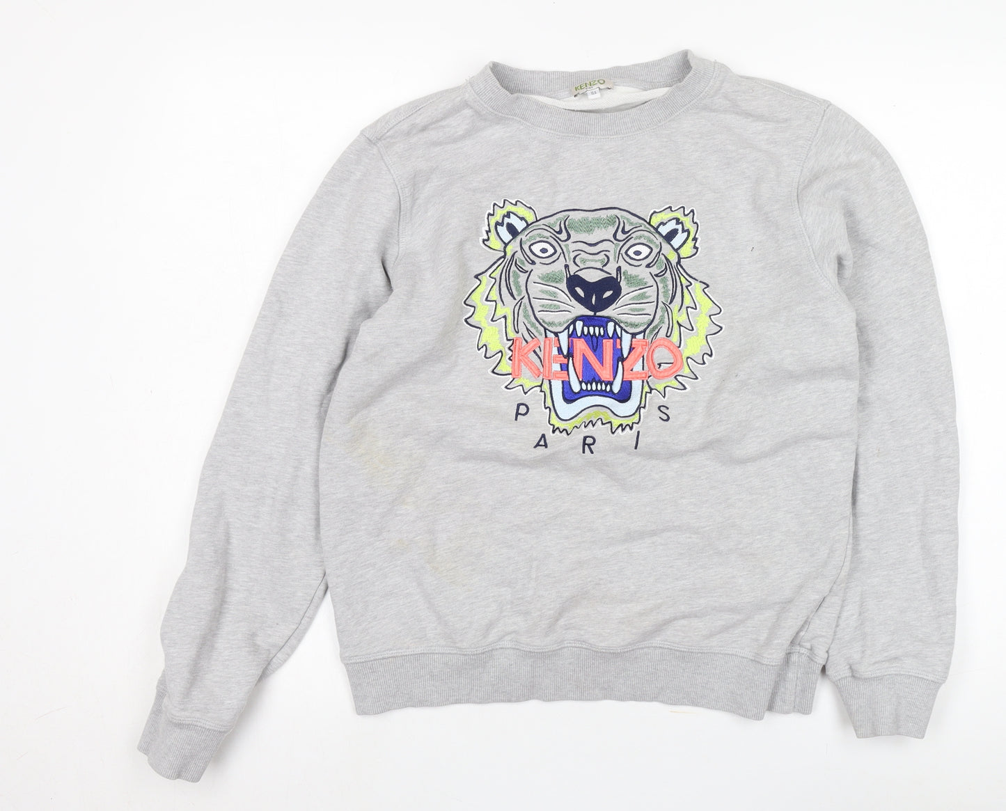 Kenzo Boys Grey Pullover Sweatshirt, Size 16, Graphic Print