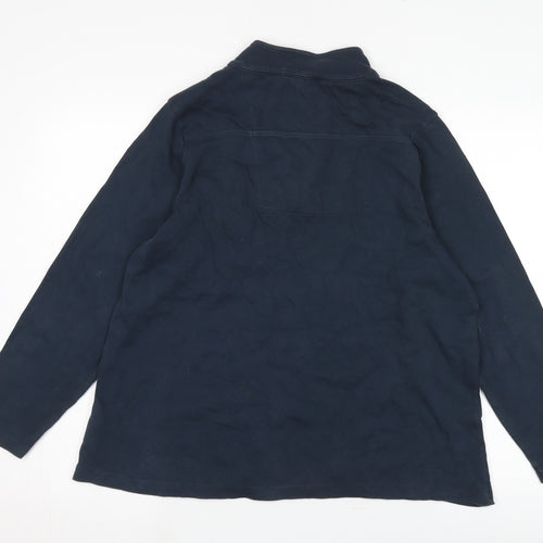 Tu Women's Blue 1/4 Zip Cotton Jacket Size 14