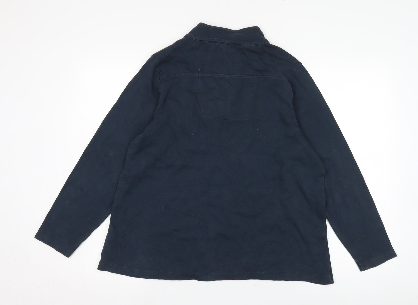 Tu Women's Blue 1/4 Zip Cotton Jacket Size 14