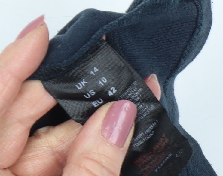 Tu Women's Blue 1/4 Zip Cotton Jacket Size 14