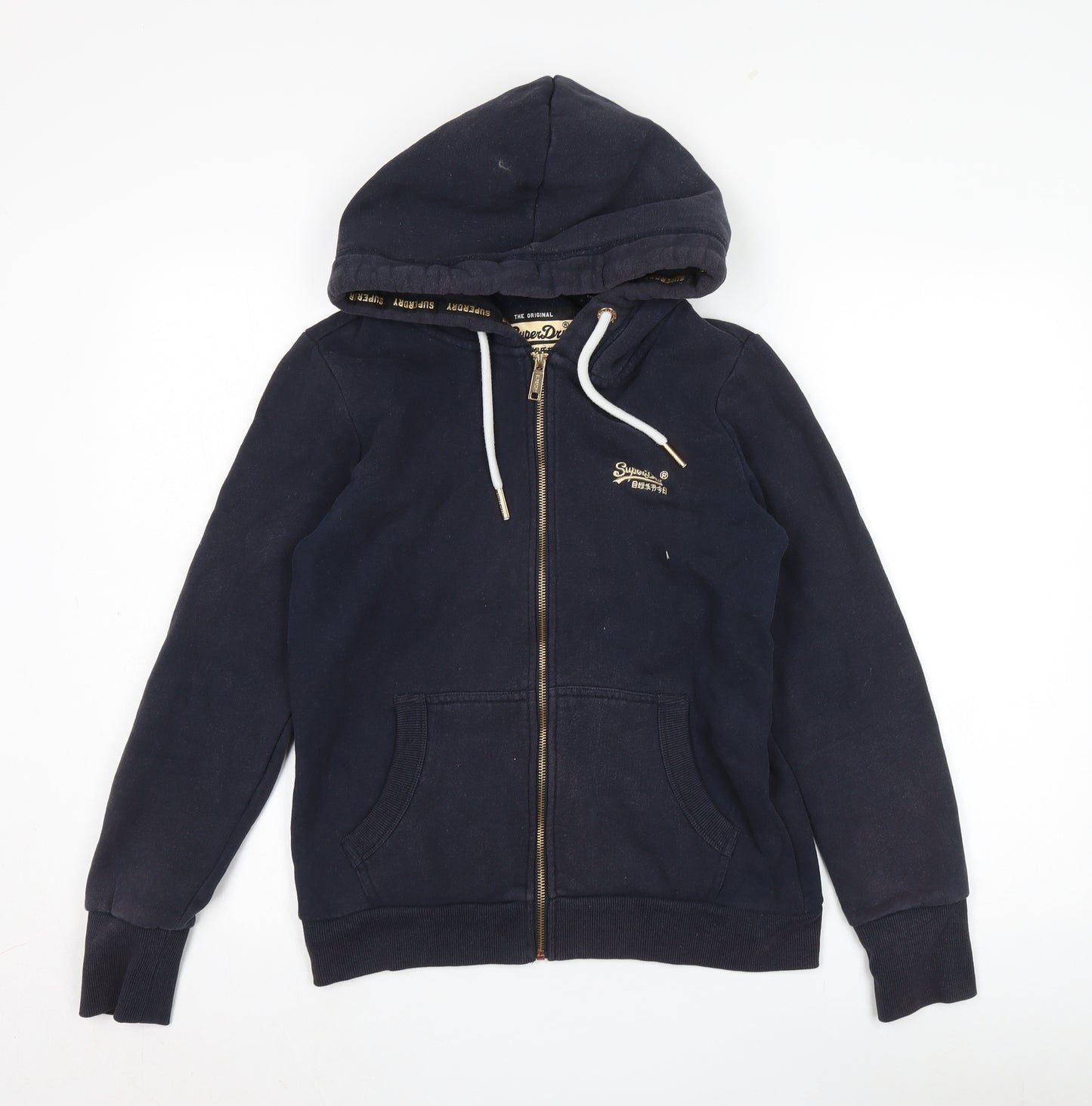 Superdry Women's Black Hooded Jacket Size 12