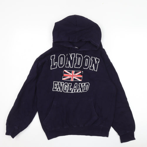 Sports Club Women's Navy Hoodie XS - London England Graphic
