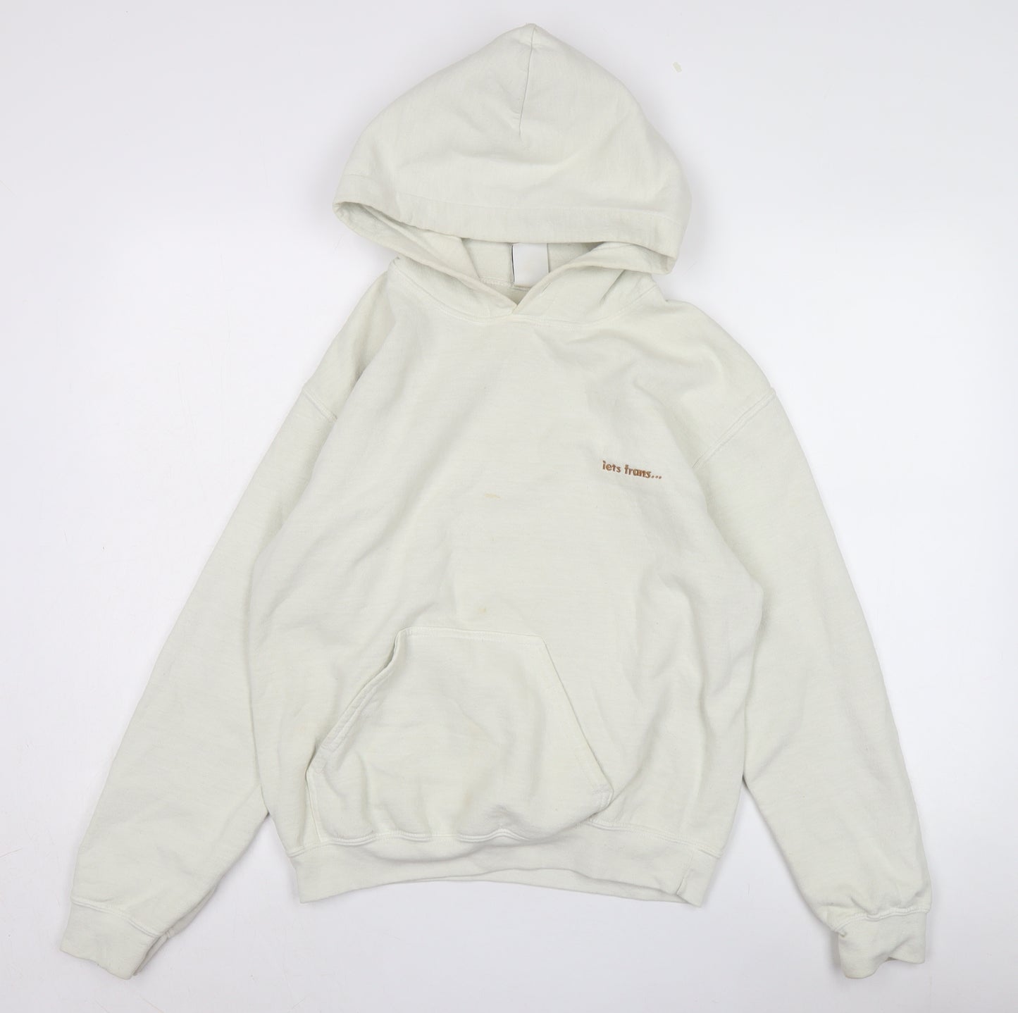 iets frans... Unisex Ivory Pullover Hoodie in M