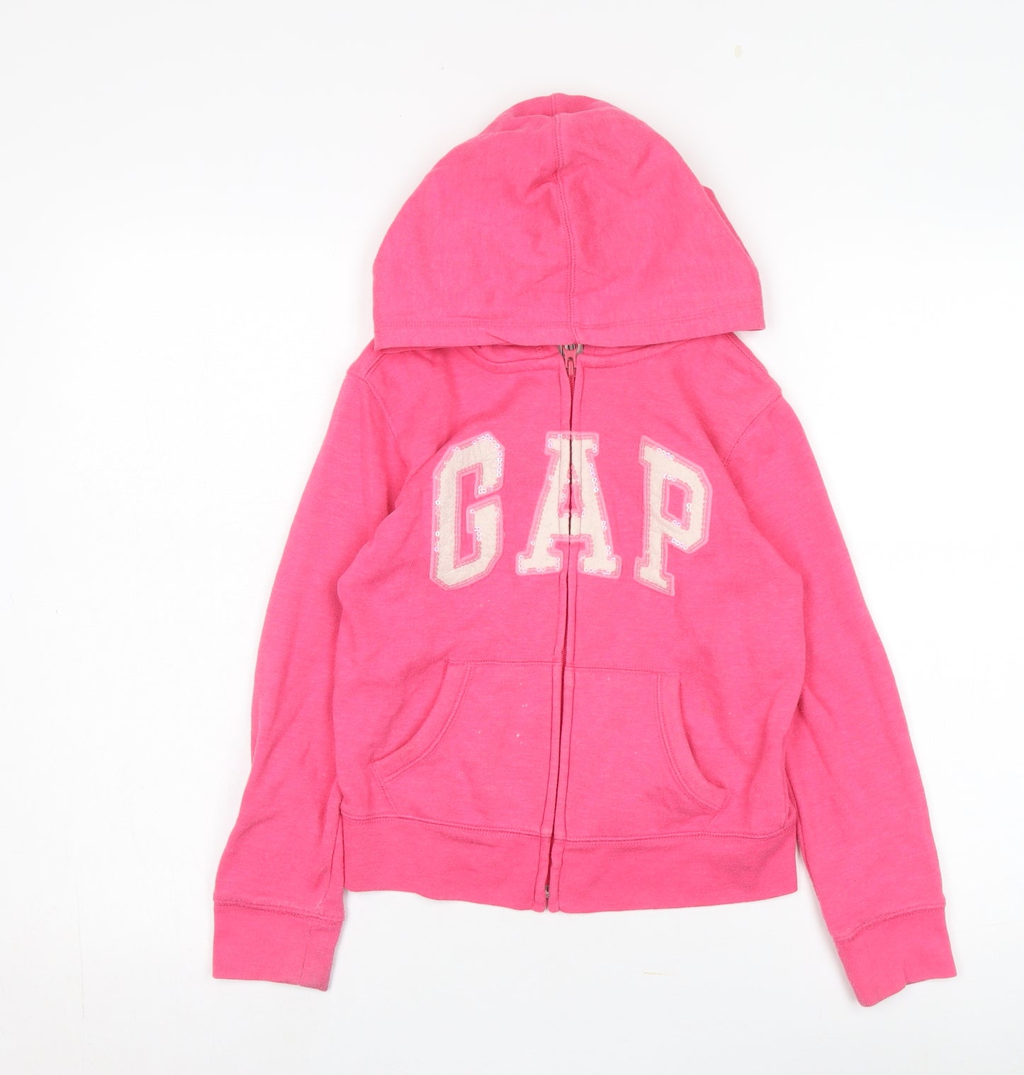 GAP Teens Pink Logo Full Zip Hoodie M