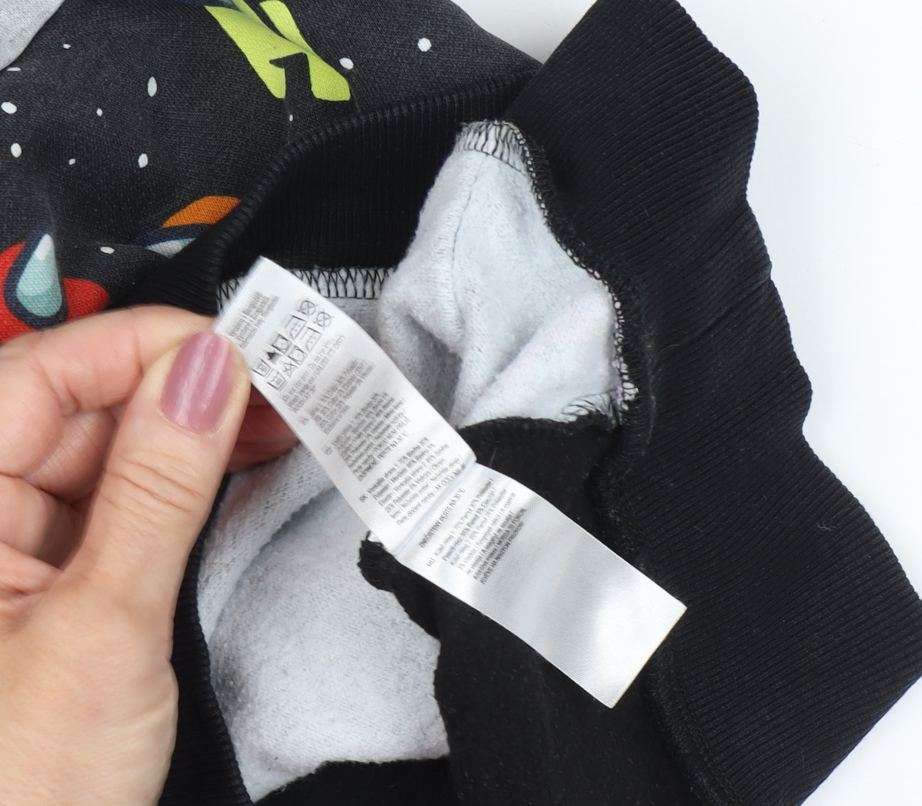 Among Us Boys Black Pullover Hoodie, 11-12 Years, Graphic Design