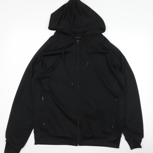 Northwest Men's Black Hooded Zip Jacket - XS