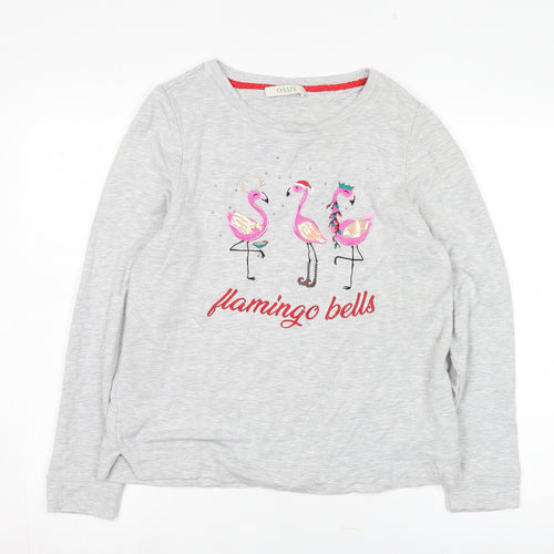 Oasis Grey Flamingo Sweatshirt Women S Pullover Casual