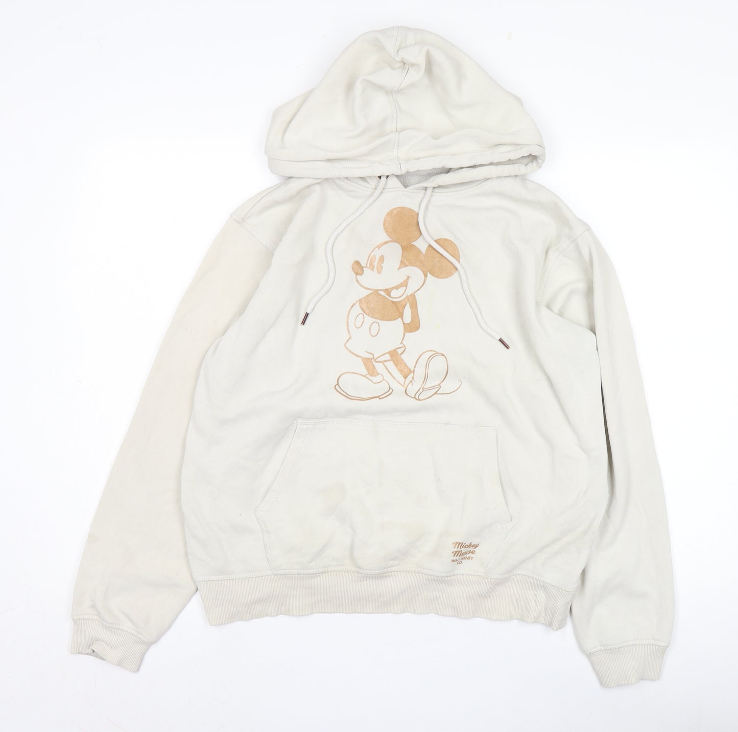 H&M Ivory Mickey Mouse Pullover Hoodie Medium