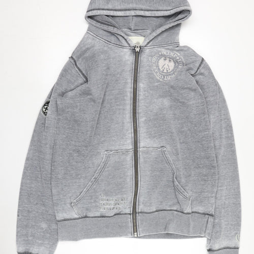 Olimp Men's XL Grey Hooded Cotton Casual Jacket