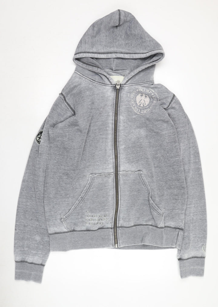 Olimp Men's XL Grey Hooded Cotton Casual Jacket