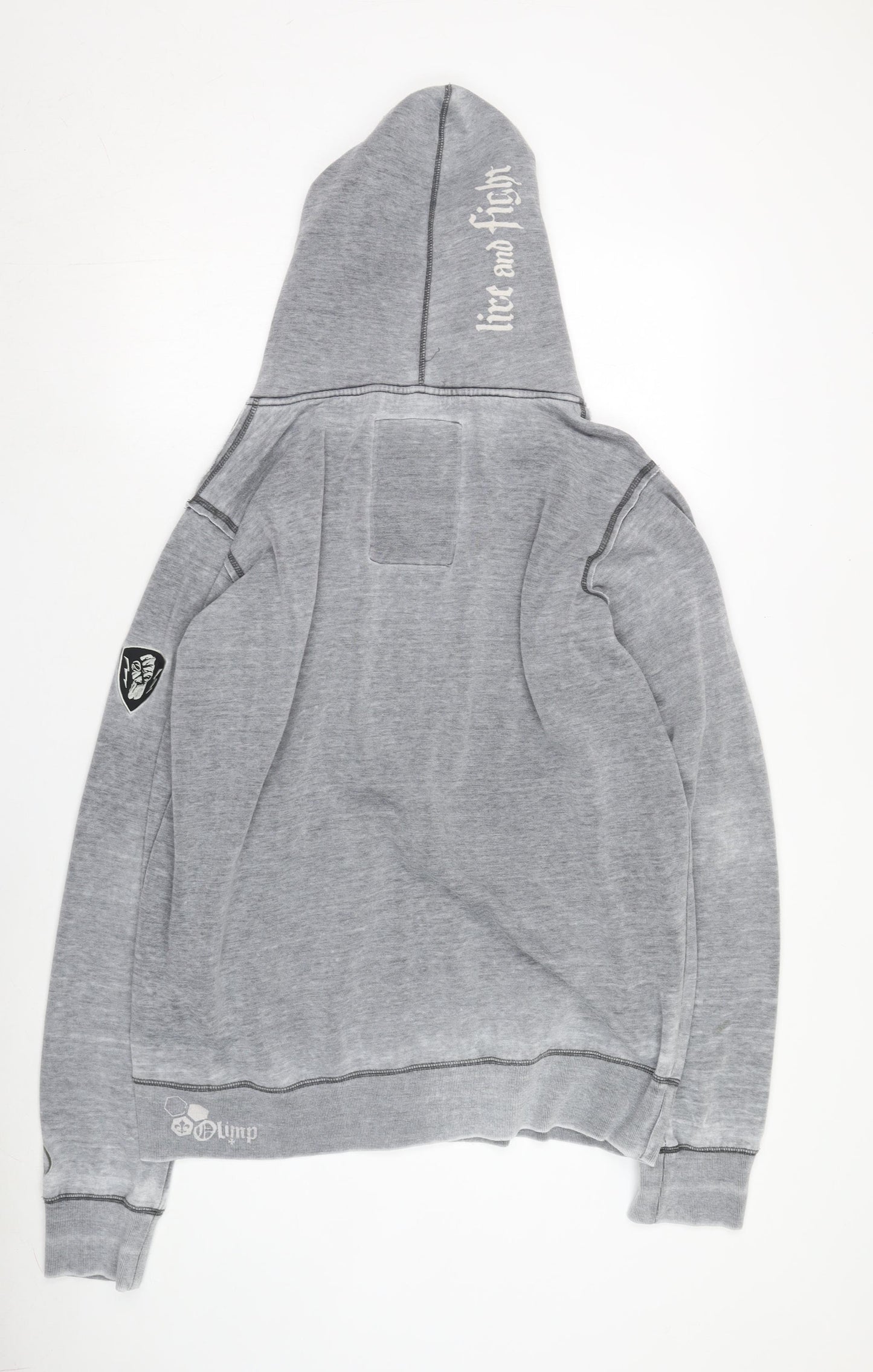 Olimp Men's XL Grey Hooded Cotton Casual Jacket