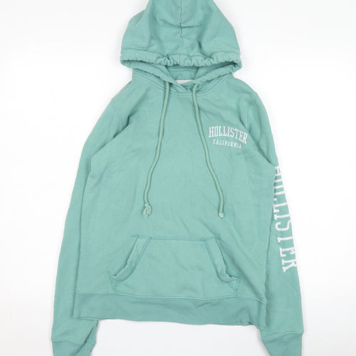 Hollister Women's Green Pullover Hoodie XS