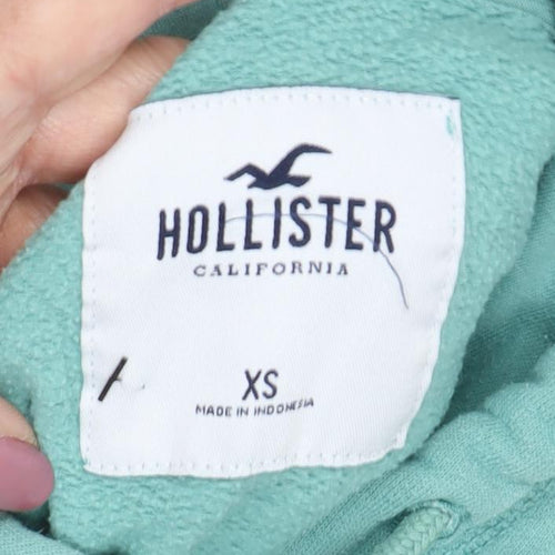 Hollister Women's Green Pullover Hoodie XS