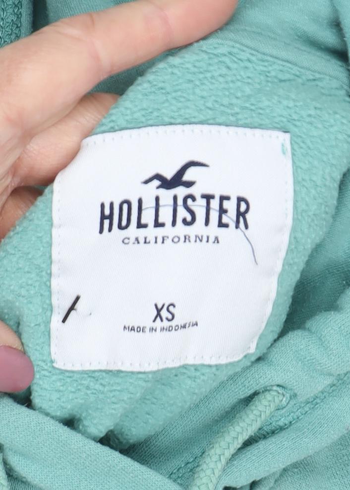 Hollister Women's Green Pullover Hoodie XS