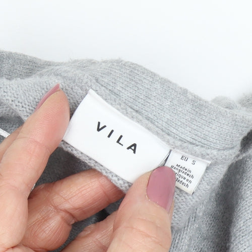 VILA Women's Grey Cardigan, Size S, Long Sleeve