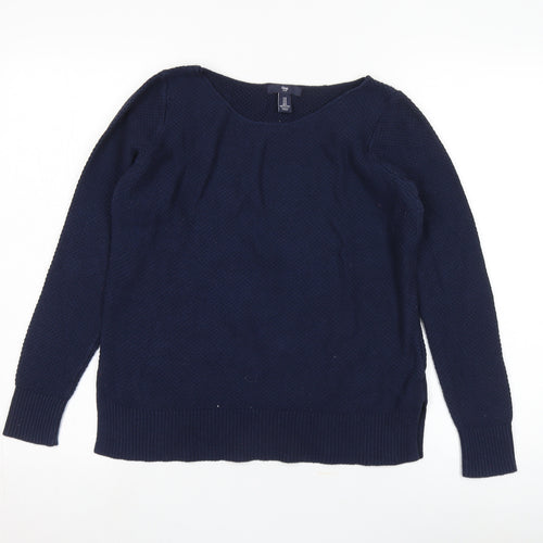 Gap Women's Blue Knit Pullover Jumper, Size S