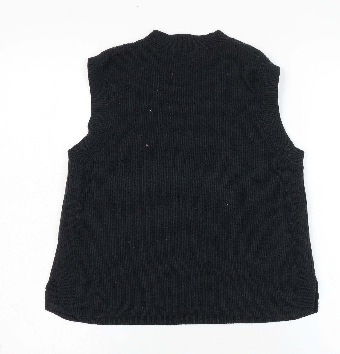 Jigsaw Women's Black Vest Medium Sleeveless Jumper