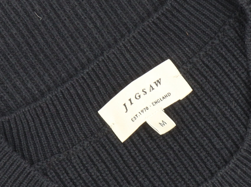 Jigsaw Women's Black Vest Medium Sleeveless Jumper