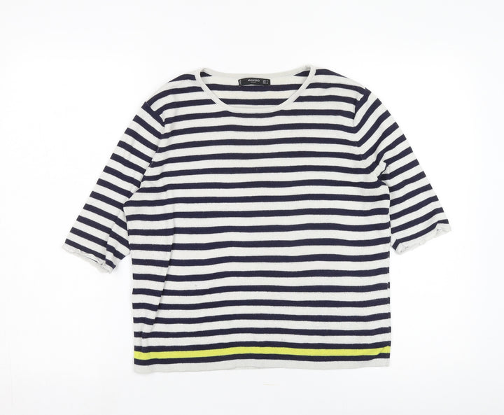 Mango Women's Striped Pullover Jumper, Size 12